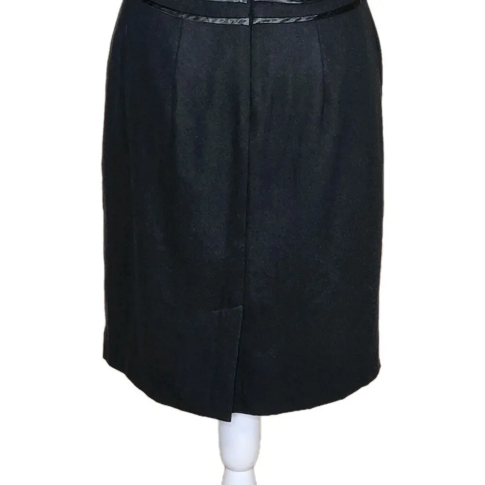 Banana Republic Black Wool Blend Sleeveless Sheath Dress Women's 6 Quiet Luxury